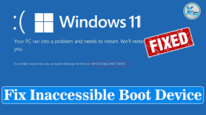 [11 Fixes] Stop Code Inaccessible Boot Device In Windows 11